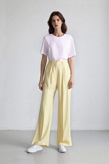 DeFacto Afra X Wide Leg Fabric Palazzo Pants with Pockets High Waist Wide Leg A1138Ax25Sp