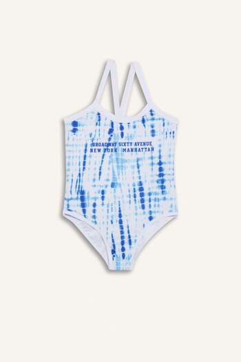 DeFacto Girl's Tie-Dye Patterned Swimsuit D9906A825Hs