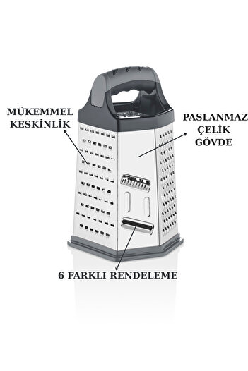 Beray Altıgen Rende Siyah
