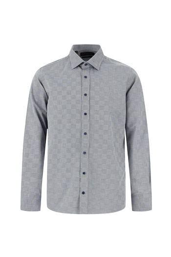 Abdullah Kiğılı Смугаста сорочка Slim Fit з бавовни - довгі рукави