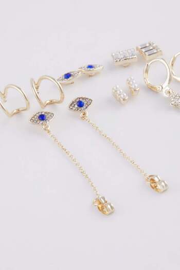 DeFacto Women's 6-Piece Gold Earrings E3063Axns