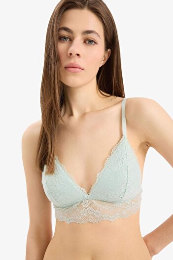 DeFacto Lace Covered Pad Bralet-Fall in Love D7843Ax25Sp