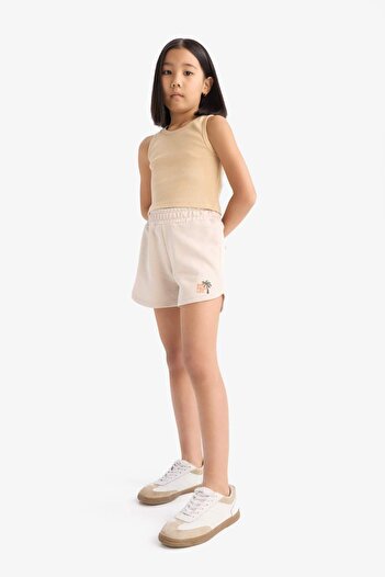 DeFacto Girl's Elastic Waist Printed Shorts E0729A825Hs