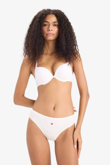 DeFacto 3-Pack Brief Panties-Fall in Love E7575Ax25Sm