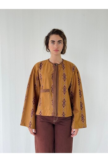Retrobird Panço Hafif Ceket Kadın Camel