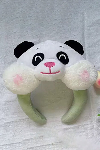 TAKIŞTIR Green and White Color Dog Figured Plush Crown