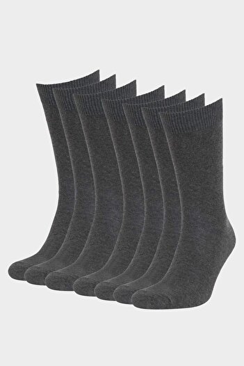 DeFacto Men's 7-Pack Cotton Long Socks F3054Axns