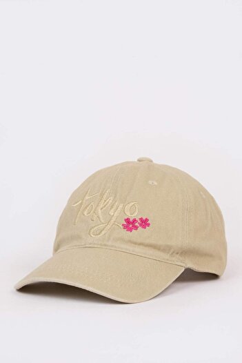 DeFacto Girl's Embroidered Cotton Cap Hat D5321A825Sm