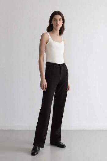 DeFacto Coool Straight Fit Gabardine Trousers High Waist E4346Ax25Sp