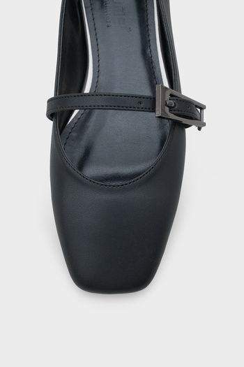 Capone Outfitters Rebbecca Blunt Toe Short Heeled Metal Buckle Women's Ballerinas