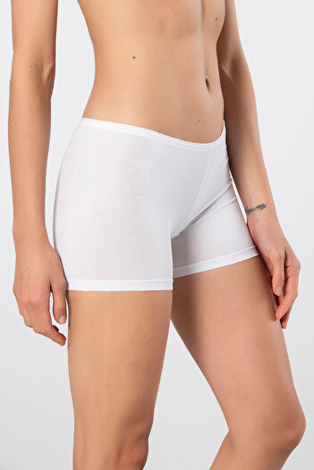 TÜREN 979 Women's Lycra Short Shorts White