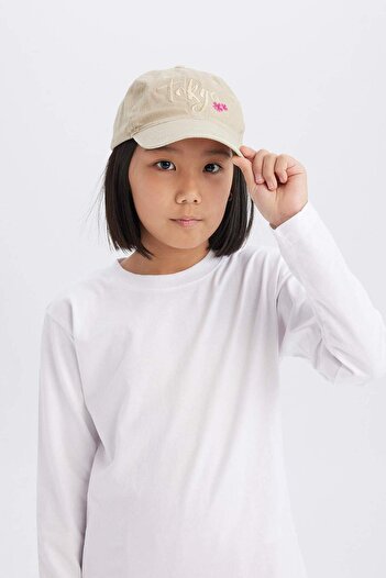 DeFacto Girl's Embroidered Cotton Cap Hat D5321A825Sm
