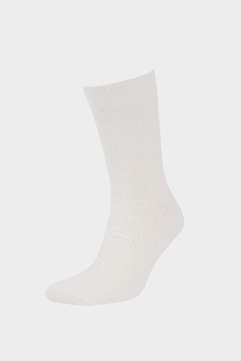 DeFacto Men's Comfortable Elastic 3-Piece Cotton Long Socks D9682Axns