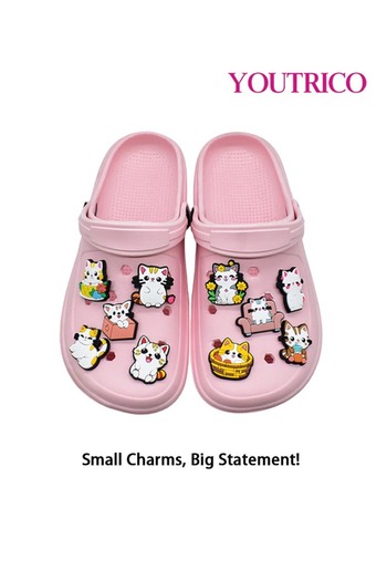 Youtrico Colorful Cartoon Jibbitz Charms - PVC Slipper Ornament Set