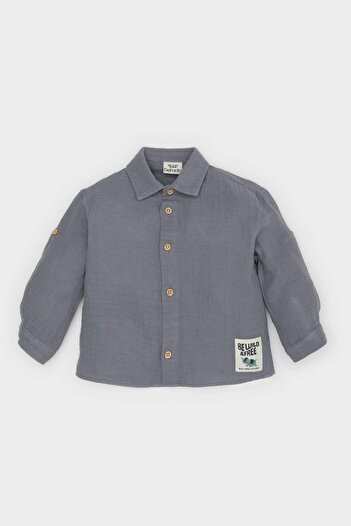 DeFacto Baby Boy Woven Label Muslin Long Sleeve Shirt E2002A525Sp