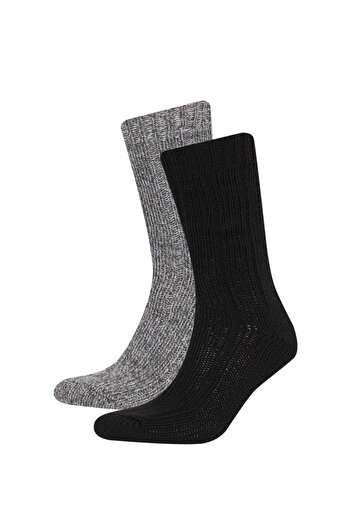 DeFacto 2er-Pack Herren-Winter-Wollsocken E9000AXNS