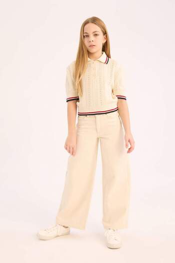 DeFacto Girls Wide Leg Wide Leg Cotton Trousers D7098A825Sm