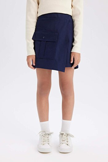 DeFacto Kız Çocuk Gabardin Cepli Şort Etek D9220A825SP