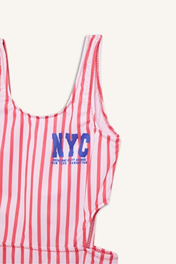 DeFacto Girl's Striped Swimsuit D9901A825Hs