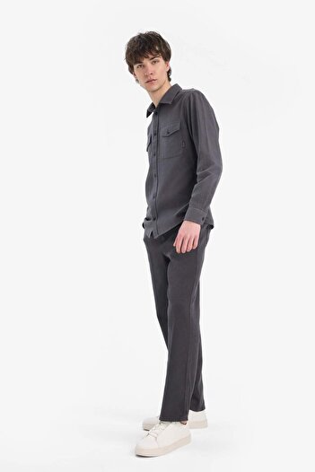 DeFacto %100 Pamuk Bol Rahat Kesim Wide Leg Geniş Paça Yazlık Keten Görünümlü Pantolon D7285AX25SP