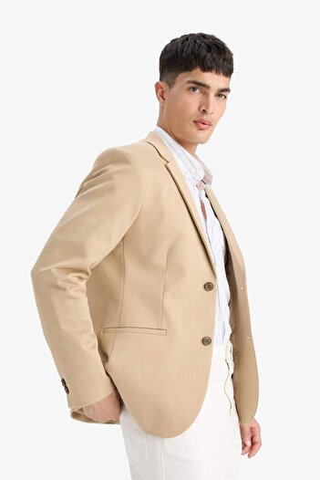 DeFacto Slim Fit Dar Kesim Astarlı Blazer Ceket W9254AZ25SP