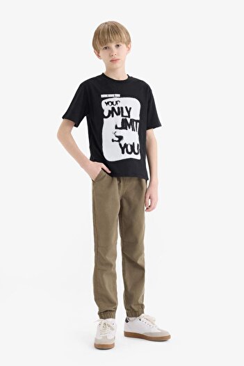 DeFacto Boy's Jogger Fit Standard Leg Gabardine Trousers E1587A825Sm