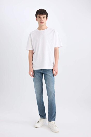DeFacto Pedro Slim Fit Tight Fit Normal Waist Narrow Leg Jean Pants E5427Ax25Sp