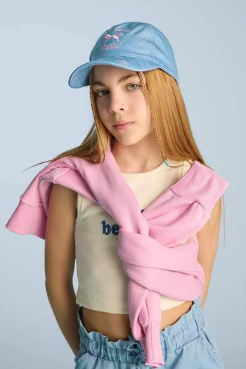 DeFacto Girl's Embroidered Jean Look Cap Hat D8429A825Sm