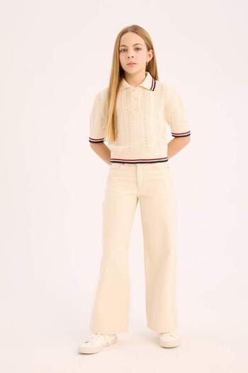 DeFacto Girls Wide Leg Wide Leg Cotton Trousers D7098A825Sm