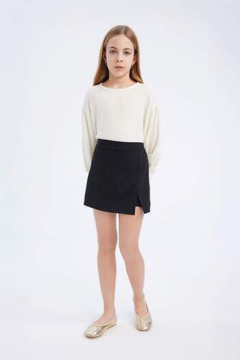 DeFacto Girl's 2-Piece Suit Long Sleeve Blouse Shorts Skirt E0795A825Sm