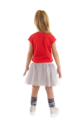 MSHB&G Kanka Cats Girl's Summer T-Shirt Fluffy Tulle Tutu Skirt Set