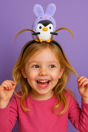TAKIŞTIR Purple Color Penguin Figured Crown with Perçem Buckle Detail