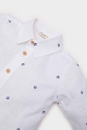 DeFacto Baby Boy Print Flame Poplin Long Sleeve Shirt E2022A525Sp