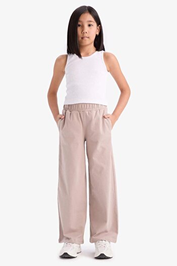 DeFacto Girl's Wide Leg Wide Leg Pants with Elastic Waist E1837A825Sm