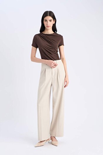 DeFacto Soft Touch Slim Fit Boat Neck Short Sleeve T-Shirt E7016Ax25Sp