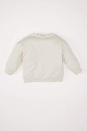 DeFacto Erkek Bebek Bisiklet Yaka Baskılı Sweatshirt D8580A525SP