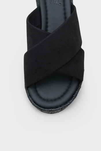 Capone Outfitters Vina Platform Cross Strap Women's Slippers