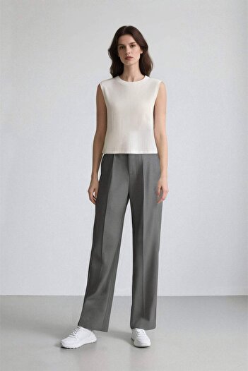 DeFacto Wide Leg Pencil Classic Palazzo Pants Wide Loose Leg Basic Plain Long Size High Waist with Pockets C2020Ax25