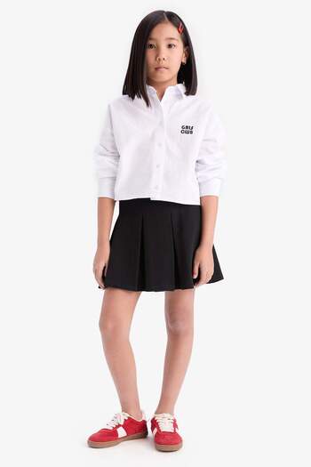 DeFacto Girls Basic Plain Pleated Skirt E2661A825Sm