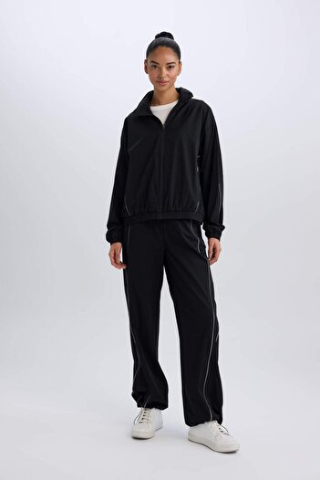 DeFacto DeFactoFit Oversize Geniş Kalıp Cepli Dokuma Sporcu Fermuarlı Hırka C9625AX25SP
