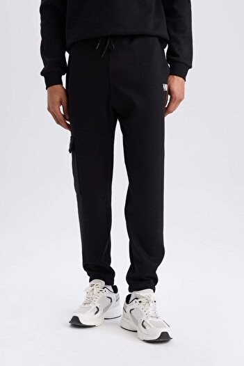 DeFacto DeFactoFit NBA Brooklyn Nets Jogger Eşofman Altı Standart Fit Cepli Skuba Dalgıç Kumaş Beli Bağcıklı