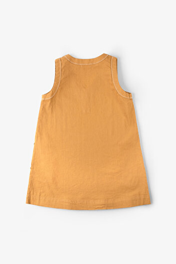 JOJOMIA Nina Keten ve TENCEL™ Kısa Elbise Hardal