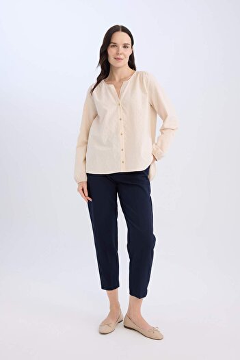 DeFacto Regular Fit Apash Collar Long Sleeve Shirt E0783Ax25Sp