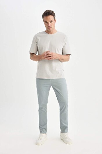 DeFacto Straight Leg Chino Canvas Trousers D7349Ax25Sp