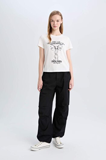 DeFacto Κοντομάνικο μπλουζάκι Coool Regular Fit Crew λαιμόκοψη E0629AX25SM