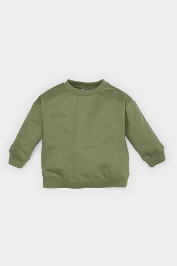 DeFacto Baby Boy Crew Neck Basic Plain Sweatshirt A7343A525Sp