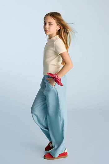 DeFacto Girl's Wide Leg Wide Leg Jean Pants D7103A825Sm