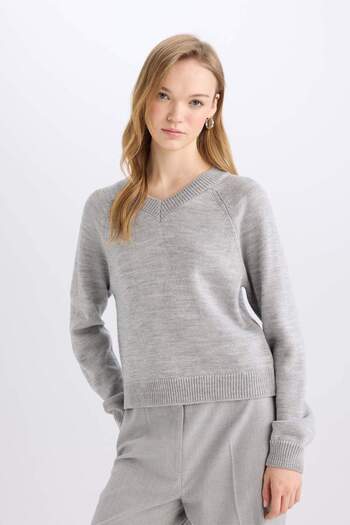 DeFacto Regular Fit Crew Neck Sweater E4617Ax
