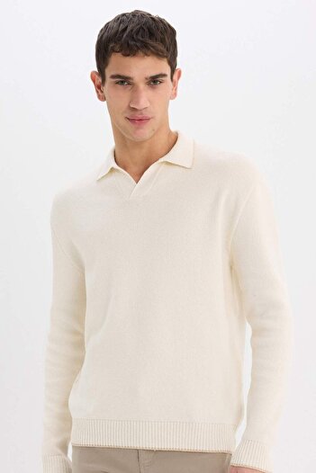 DeFacto Standard Fit Polo Neck Knitwear Sweater E5220Ax24Wn