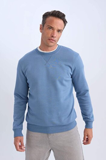 DeFacto Obyčejná tlustá mikina Regular Fit Crew Neck Basic T3777Az25Sp